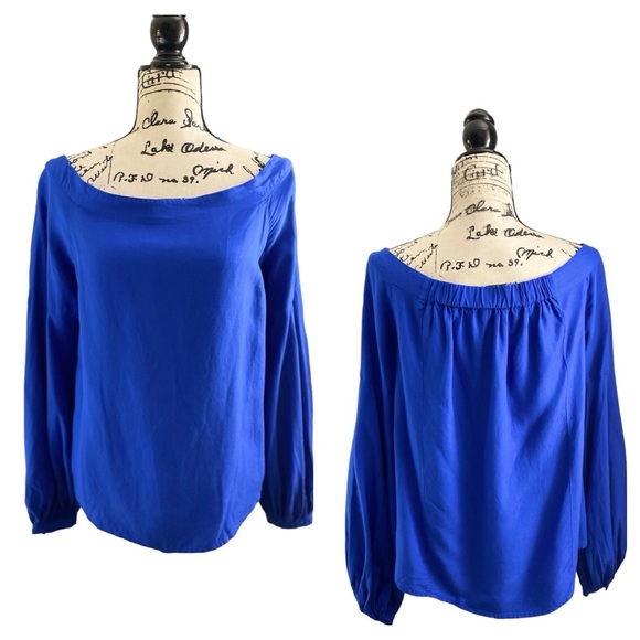 Anthropologie Tops - FLOREAT Linen Blend Peasant Top with Balloon Sleeves Size 6 - Picture 1 of 16